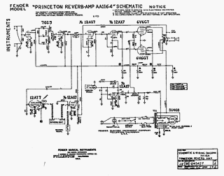 Princeton Reverb AA1164 Schematic